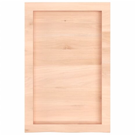 Wastafelblad 40x60x(2-4) cm onbehandeld massief hout 4