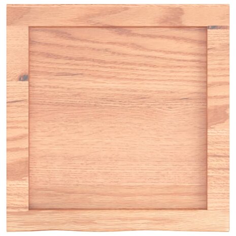 Wastafelblad 40x40x(2-4) cm behandeld massief hout lichtbruin 4