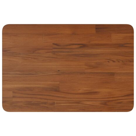 Wastafelblad 60x40x2,5cm behandeld massief hout donkerbruin 2