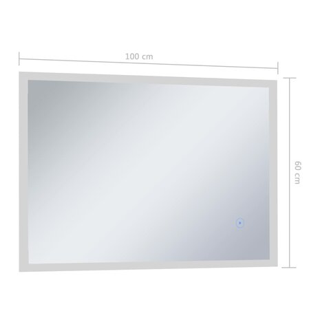 Badkamerspiegel LED met aanraaksensor 100x60 cm 8