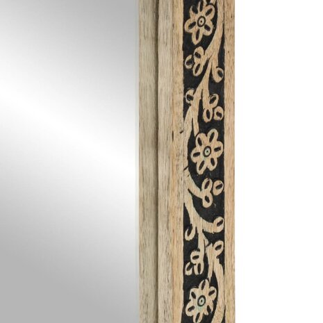 Badkamerspiegel 50x70x2,5 cm massief mangohout en glas 6