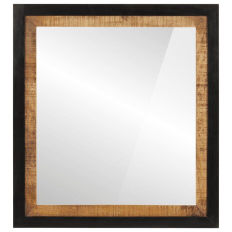 Badkamerspiegel 55x1x60 cm glas en massief mangohout 1