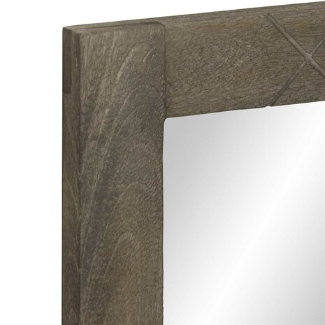 Badkamerspiegel 50x3x70 cm massief mangohout grijs 5
