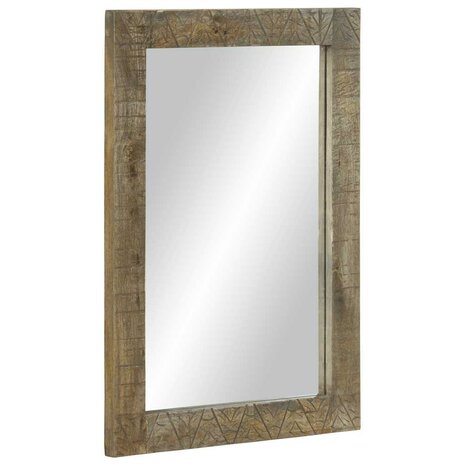 Badkamerspiegel 50x2,5x70 cm massief mangohout 1