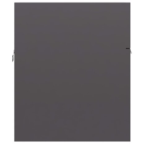 Wastafelkast 90x38,5x46 cm bewerkt hout hoogglans grijs 6