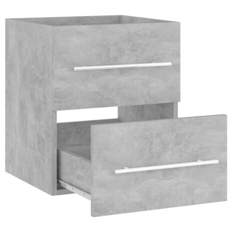 Wastafelkast 41x38,5x48 cm bewerkt hout betongrijs 3