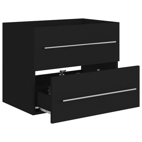 Wastafelkast 60x38,5x48 cm bewerkt hout zwart 4