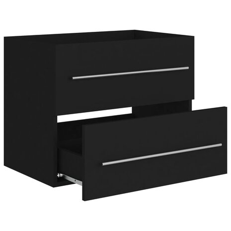Wastafelkast 60x38,5x48 cm bewerkt hout zwart 5