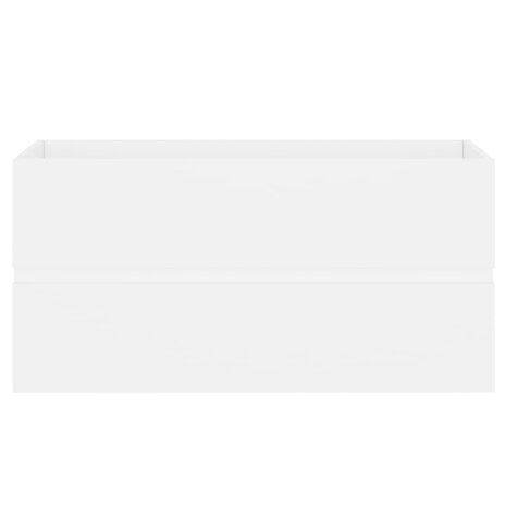 Wastafelkast 90x38,5x45 cm bewerkt hout wit 5