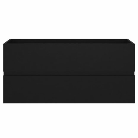 Wastafelkast 100x38,5x45 cm bewerkt hout zwart 5