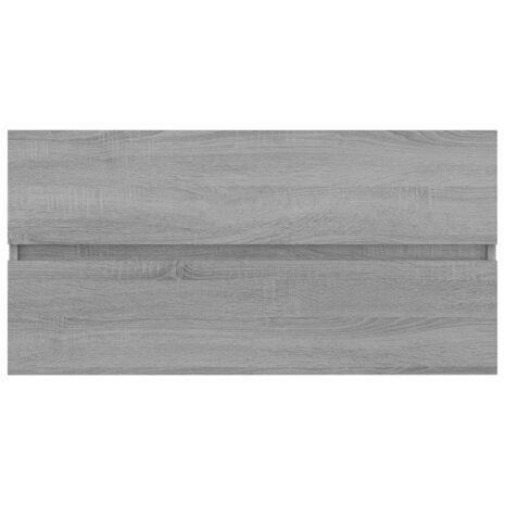 Wastafelkast 90x38,5x45 cm bewerkt hout grijs sonoma eikenkleur 7