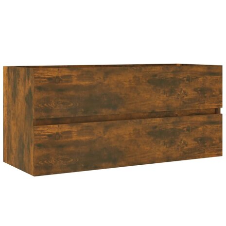 Wastafelkast 100x38,5x45 cm bewerkt hout gerookt eikenkleurig 2