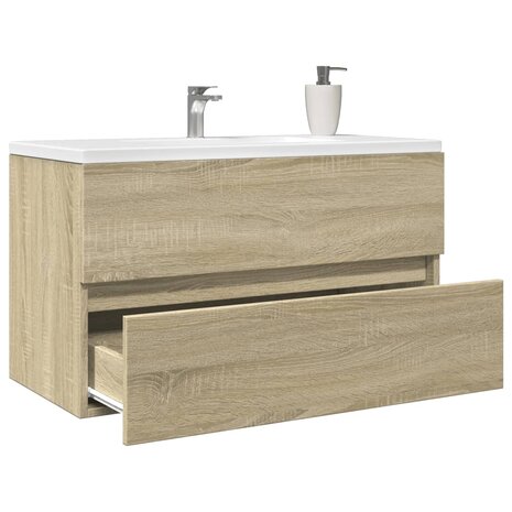 Wastafelkast 80x38,5x45 cm spaanplaat sonoma eikenkleurig 3