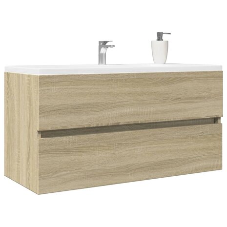 Wastafelkast 90x38,5x45 cm spaanplaat sonoma eikenkleurig 3