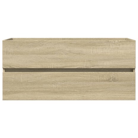 Wastafelkast 100x38,5x45 cm bewerkt hout sonoma eikenkleurig 4