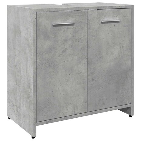 Wastafelkast 60x33x60 cm bewerkt hout betongrijs 2