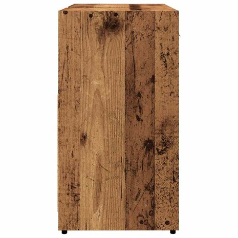Wastafelkast 60x33x60 cm bewerkt hout oud houtkleurig 7