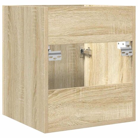 Wastafelkast 41x38,5x46 cm bewerkt hout sonoma eikenkleurig 6