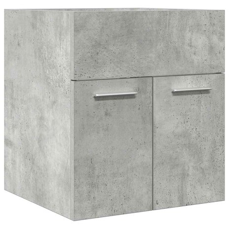Wastafelkast 41x38,5x46 cm bewerkt hout betongrijs 2