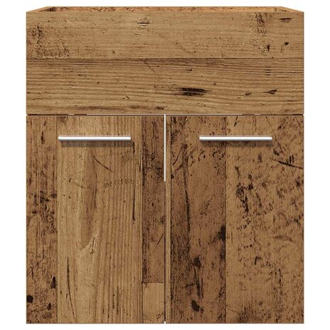 Wastafelkast 41x38,5x46 cm bewerkt hout oud houtkleurig 4