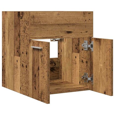 Wastafelkast 41x38,5x46 cm bewerkt hout oud houtkleurig 7