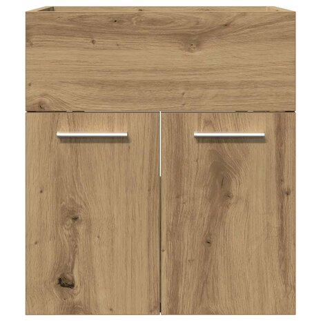Wastafelkast 41x38,5x46 cm bewerkt hout artisanaal eikenkleur 4