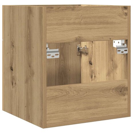 Wastafelkast 41x38,5x46 cm bewerkt hout artisanaal eikenkleur 6