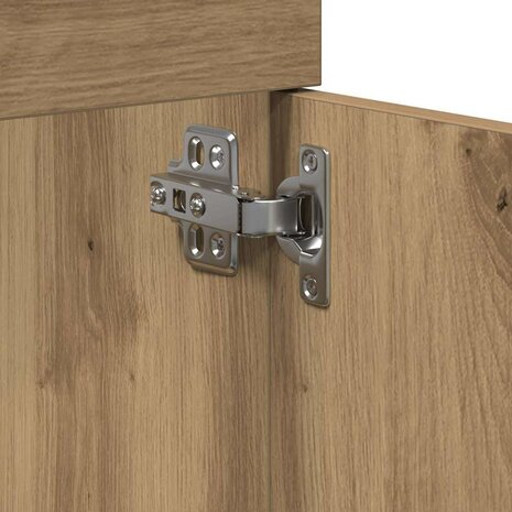 Wastafelkast 41x38,5x46 cm bewerkt hout artisanaal eikenkleur 8