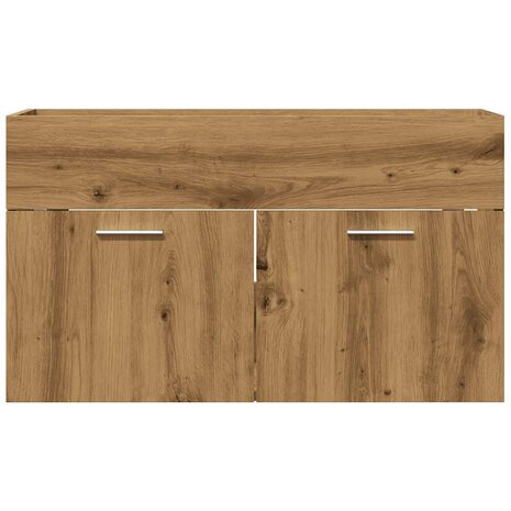 Wastafelkast 80x38,5x46 cm bewerkt hout artisanaal eikenkleur 4