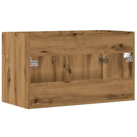 Wastafelkast 80x38,5x46 cm bewerkt hout artisanaal eikenkleur 6