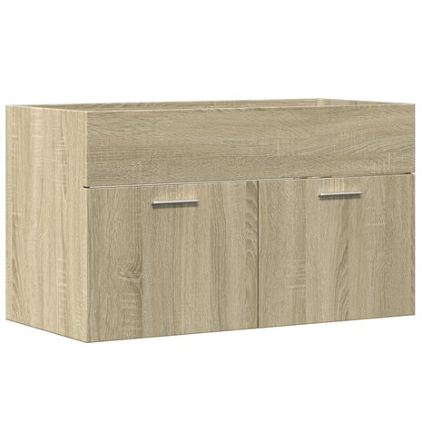 Wastafelkast 90x38,5x46 cm bewerkt hout sonoma eikenkleurig 2