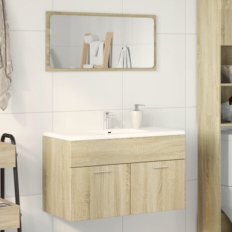 Wastafelkast 90x38,5x46 cm bewerkt hout sonoma eikenkleurig 3