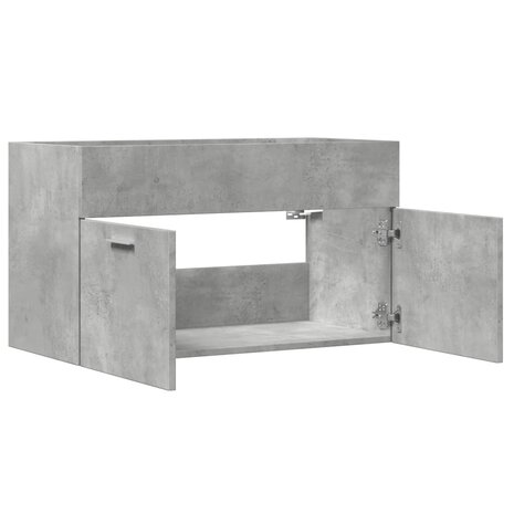 Wastafelkast 90x38,5x46 cm bewerkt hout betongrijs 7