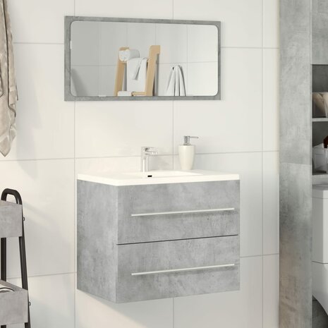 Wastafelkast 60x38,5x48 cm spaanplaat betongrijs 3