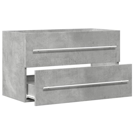 Wastafelkast 80x38,5x48 cm bewerkt hout artisanaal eikenkleur 5