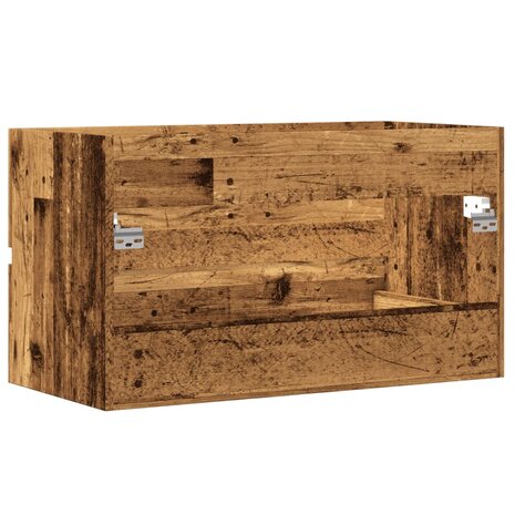 Wastafelkast 90x38,5x45 cm bewerkt hout oud houtkleurig 6