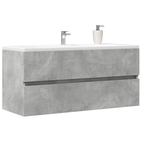 Wastafelkast 100x38,5x45 cm spaanplaat betongrijs 1