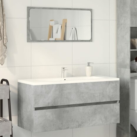 Wastafelkast 100x38,5x45 cm spaanplaat betongrijs 3