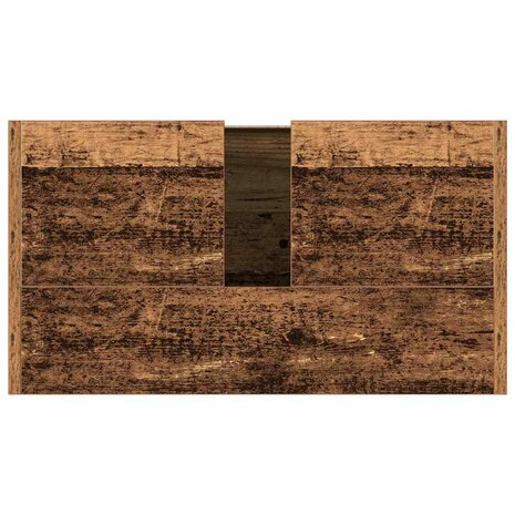 Wastafelkast 60x33x60 cm bewerkt hout oud houtkleurig 9