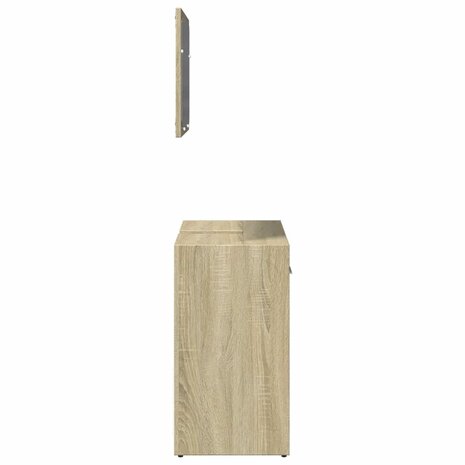 2-delige Badkamermeubelset bewerkt hout sonoma eikenkleurig 6