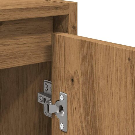 2-delige Badkamermeubelset bewerkt hout artisanaal eikenkleur 8