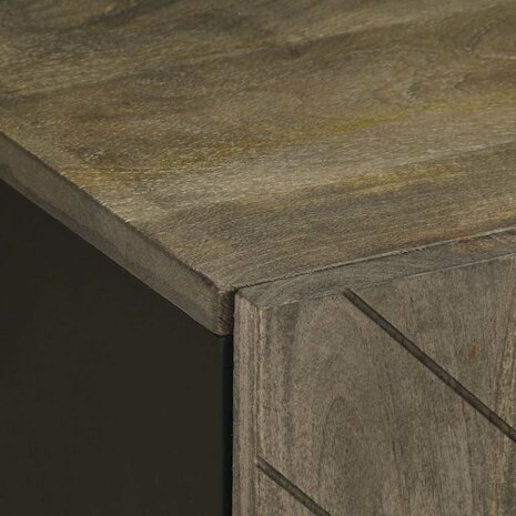 Badkamerkast wandgemonteerd 38x33x48 cm massief mangohout zwart 7