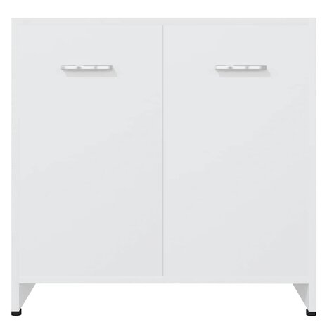 Badkamerkast 60x33x61 cm bewerkt hout wit 5