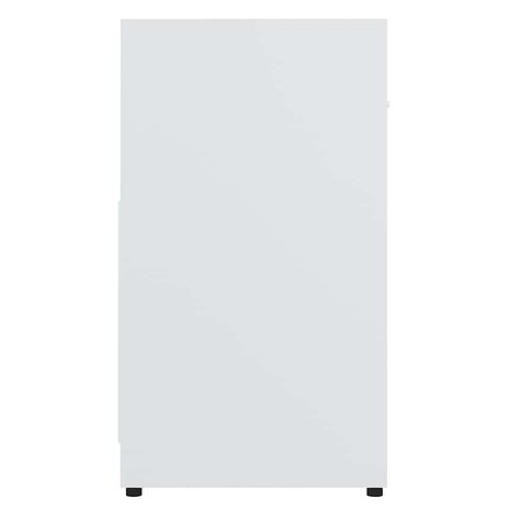 Badkamerkast 60x33x61 cm bewerkt hout wit 7