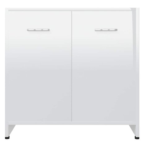 Badkamerkast 60x33x61 cm bewerkt hout hoogglans wit 6