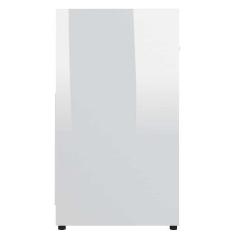 Badkamerkast 60x33x61 cm bewerkt hout hoogglans wit 7