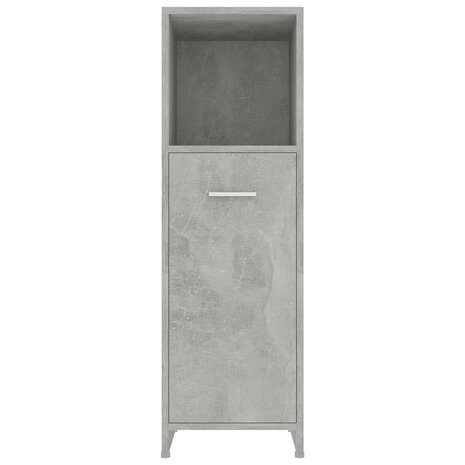 Badkamerkast 30x30x95 cm bewerkt hout betongrijs 6