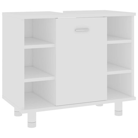 Badkamerkast 60x32x53,5 cm bewerkt hout wit 2