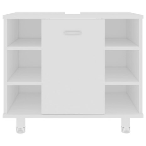 Badkamerkast 60x32x53,5 cm bewerkt hout wit 6