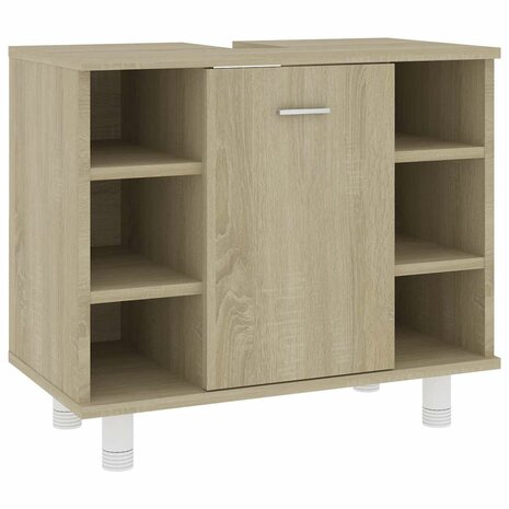 Badkamerkast 60x32x53,5 cm bewerkt hout sonoma eikenkleurig 2